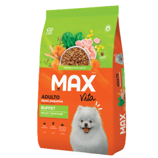 MAX C VITA ADULTO RAZA PEQUEÑA BUFFET POLLO Y VEGETALES X 10.1 KG