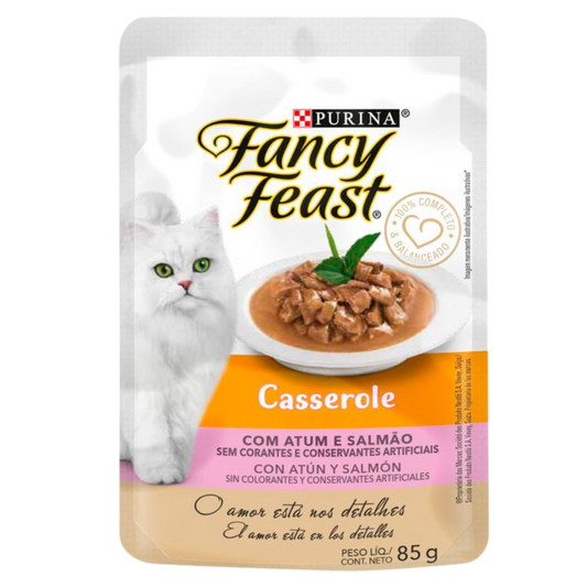 FANCY FEAST CASSEROLE ATUN SALMON X 85 GR POUCH