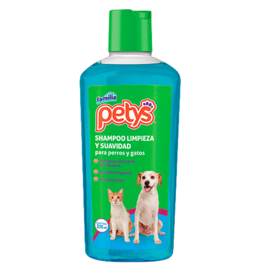 SHAMPOO PETYS LIMPIEZA Y SUAVIDAD 12 X 235 ML