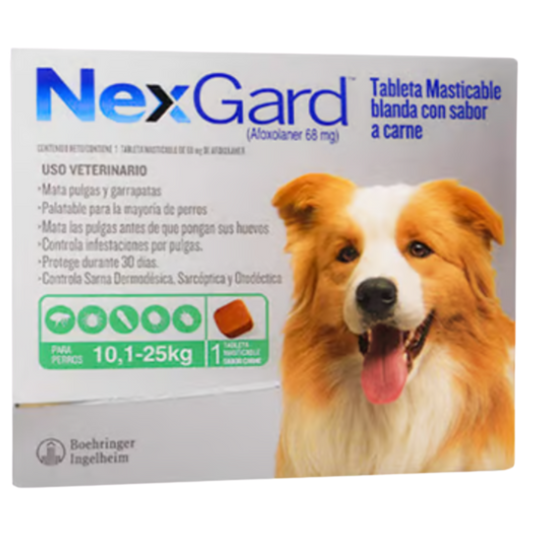 NEXGARD L X 1TAB DE 10.1-25 KG PERROS TALLA L VERDE