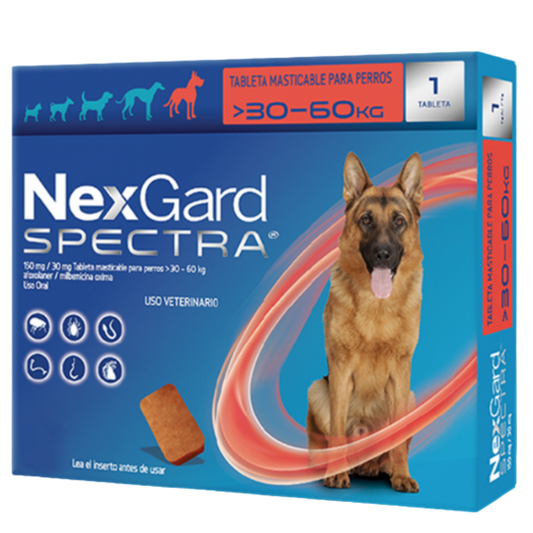 NEXGARD SPECTRA X 1TAB DE 30-60 KG PERROS ROJO