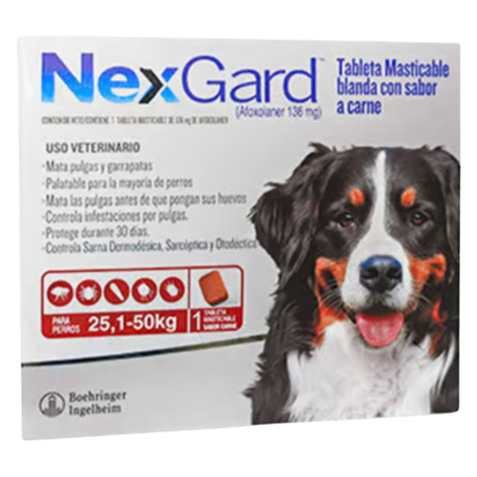NEXGARD X 1TAB DE 25.1-50 KG PERROS