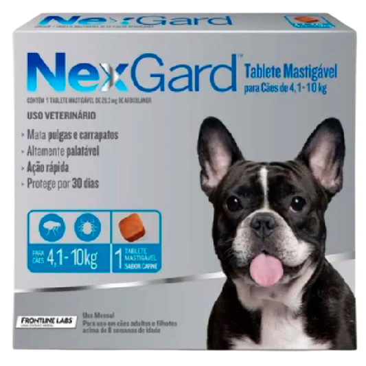 NEXGARD X 1TAB DE 4.1-10 KG PERROS AZUL