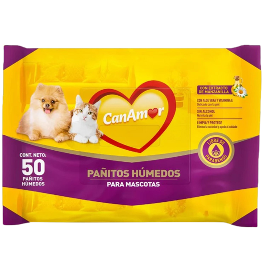 PAÃITOS HUMEDOS CANAMOR X 50 UNDS