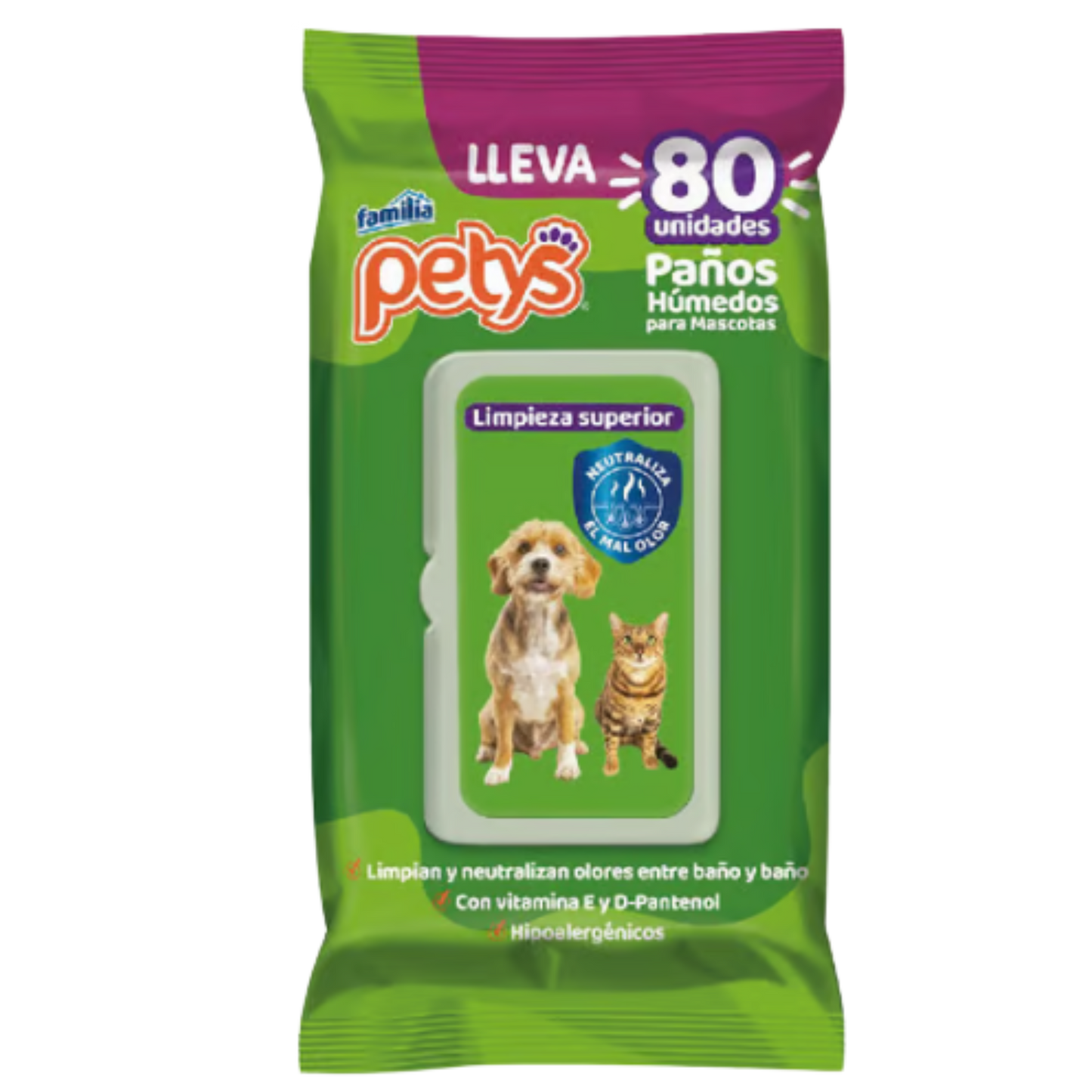 PAÃITOS HUMEDOS PETYS ORIGINAL X 80 UNDS