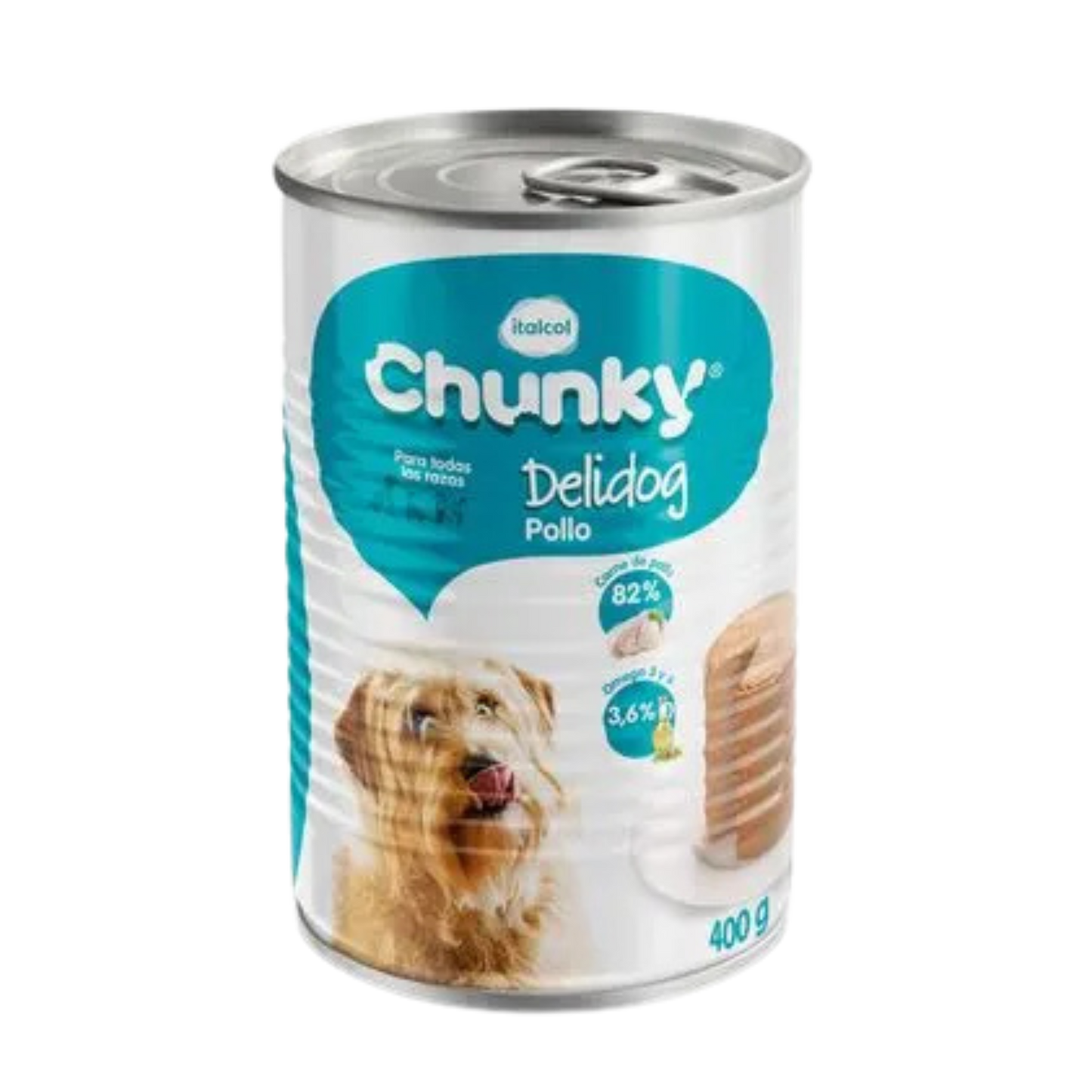DELIDOG POLLO BANDEJA LATA X 400 GR
