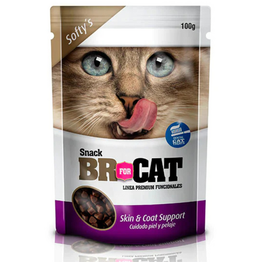SNACK BR FOR CAT SOFTYS SKIN Y COAT X 100G