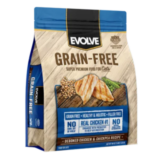 EVOLVE CAT GRAIN FREE CHICKEN - POLLO X 3 LB - 1.36 KG