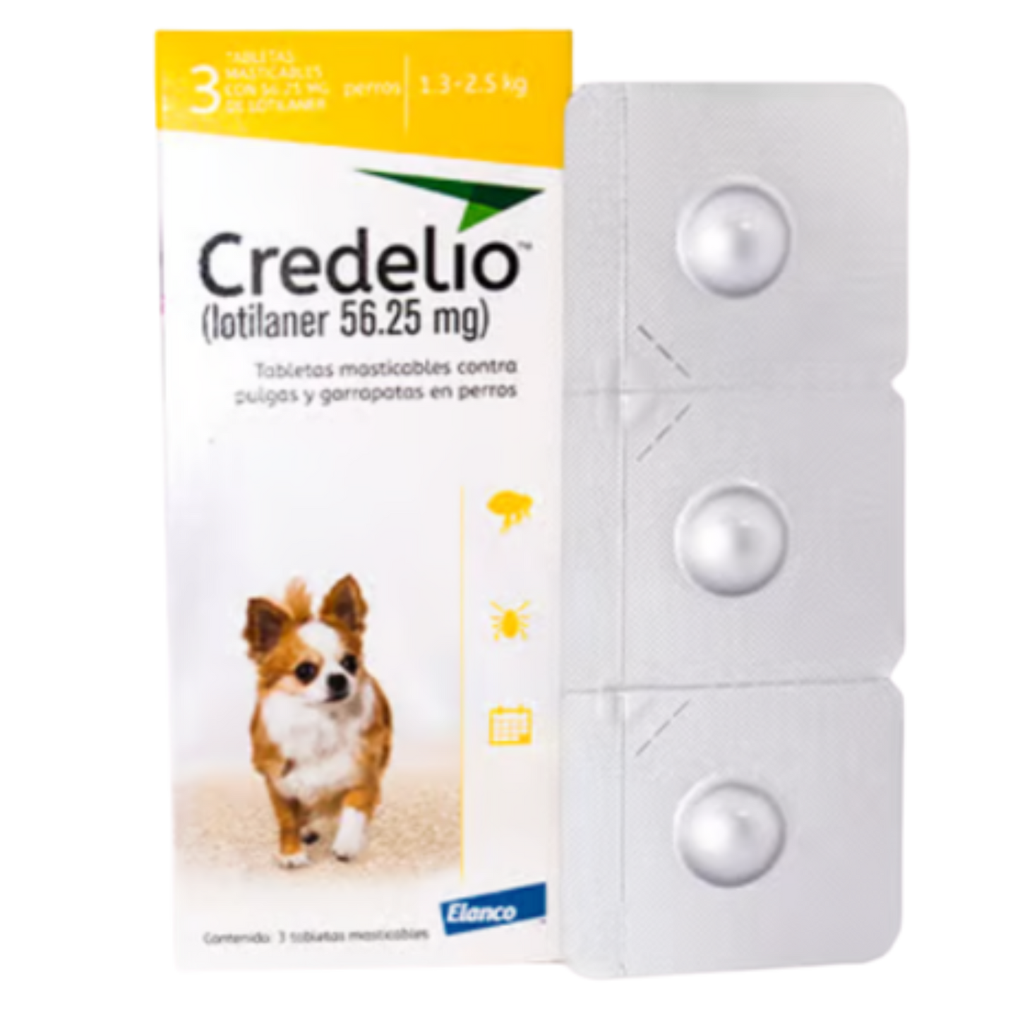 CREDELIO 56.25 MG - 1.3-2.5 KG  (3TAB)
