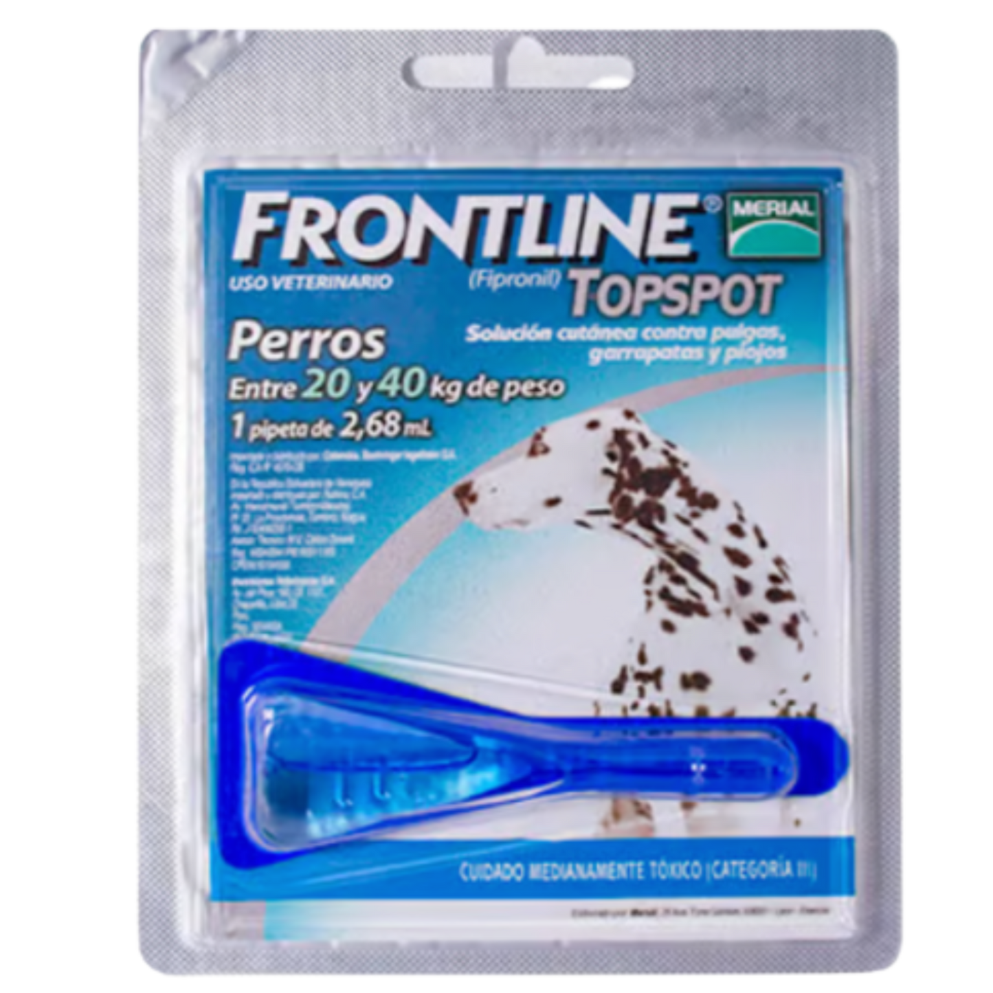 FRONTLINE 2.68 ML TOPSPOT X 1 PIPETA DE 20 Y 40 KG PERROS