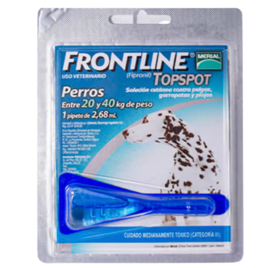 FRONTLINE 2.68 ML TOPSPOT X 1 PIPETA DE 20 Y 40 KG PERROS
