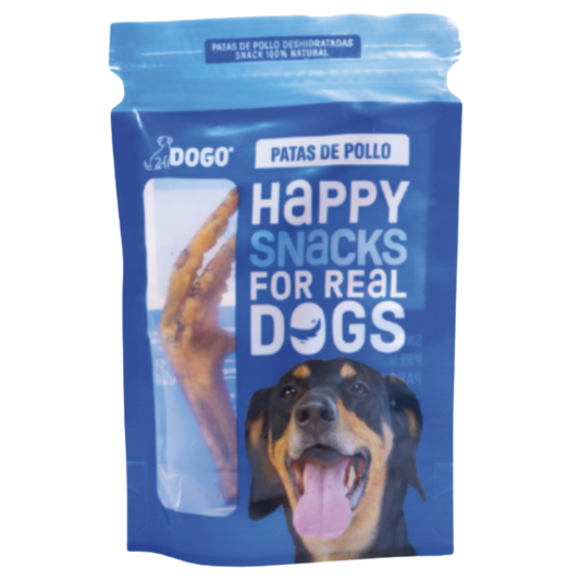 SNACKS DESIDRATADOS PATAS DE POLLO X 30 G DOGO
