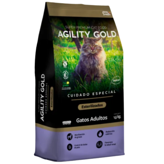 AGILITY GOLD GATOS ESTERILIZADOS X 1.5 KG