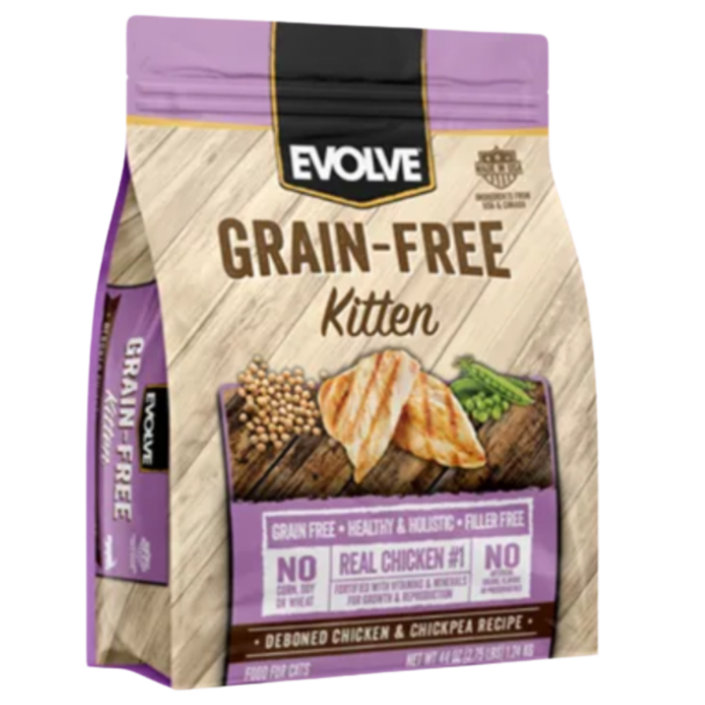 EVOLVE CAT GRAIN FREE KITTEN CHICKEN X 2.75 LB - 1.24 KG