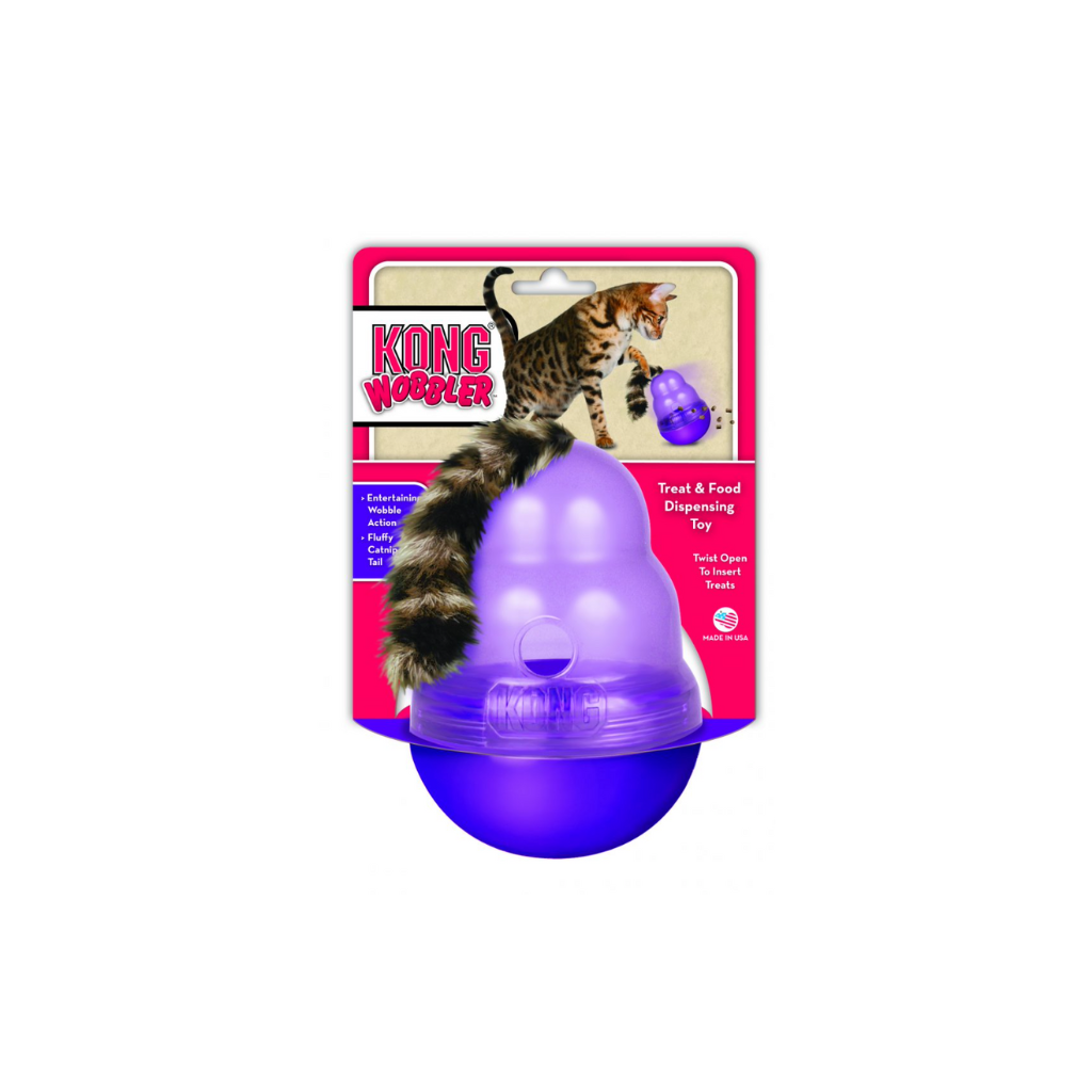 KONG GATO WOBBLER CON PLUMAS