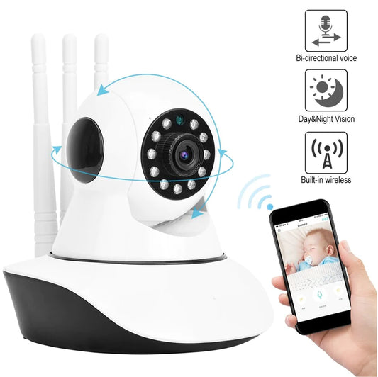 Cámara De Seguridad IP Wifi 2.4G/5G Robotica 1080P Full HD 3 Antenas
