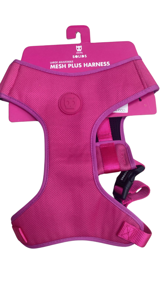 PINK LED ADJUSTABLE AIR MESH HARNESS LARGE