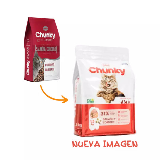 CHUNKY GATOS SALMON Y CORDERO X 1.5 KG