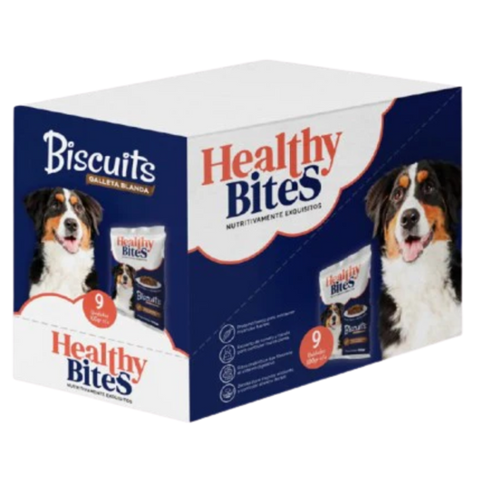 HEALTHY BITES BISCUITS PERRO CAJA X 9 UNDS
