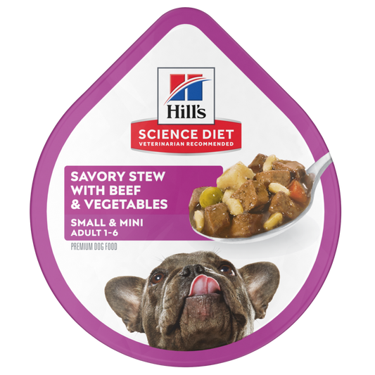 HILLS C ADULTO SMALL PAWS TRAY STEW WITH BEEF X 99 GRS