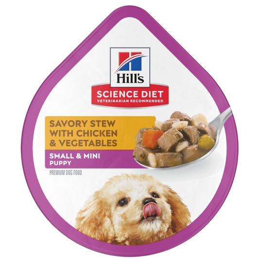 HILLS C PUPPY SMALL PAWS TRAY STEW WITH CHICKEN
