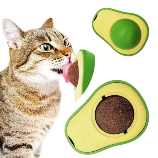 JUGUETE GATO AGUACATE BOLA CATNIP