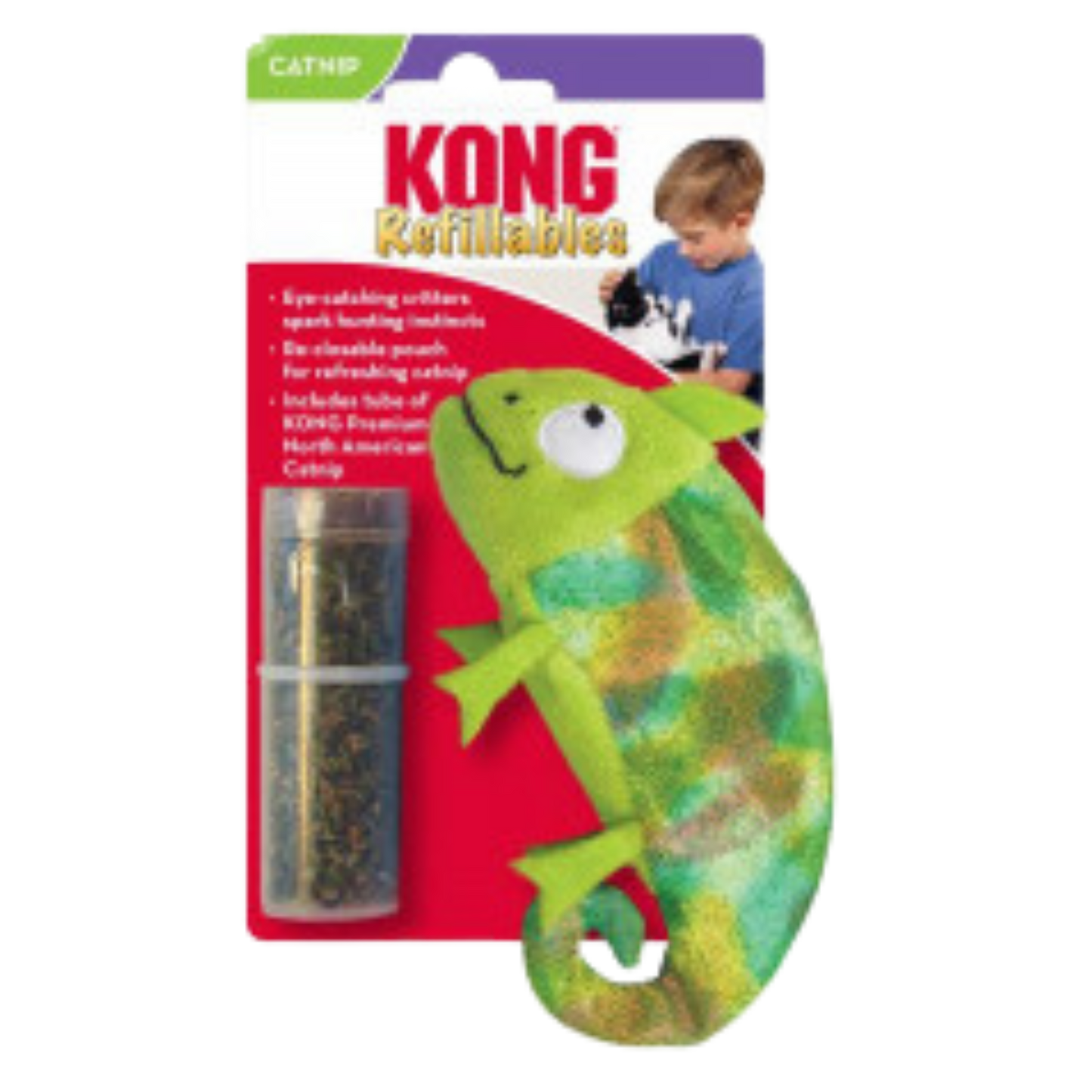 KONG GATO PELUCHE RELLENABLE CAMALEON
