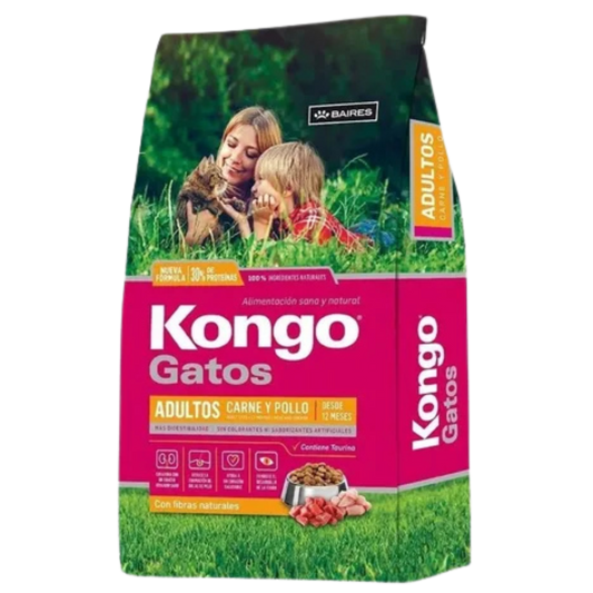 KONGO GATOS AD CARNE Y POLLO BULTO X 8 KG