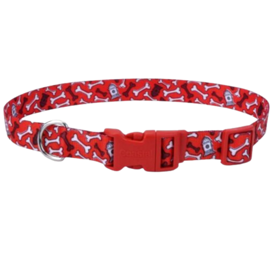 COASTAL PERRO STYLES HUESOS ROJO CORREA MEDIUM 3/4