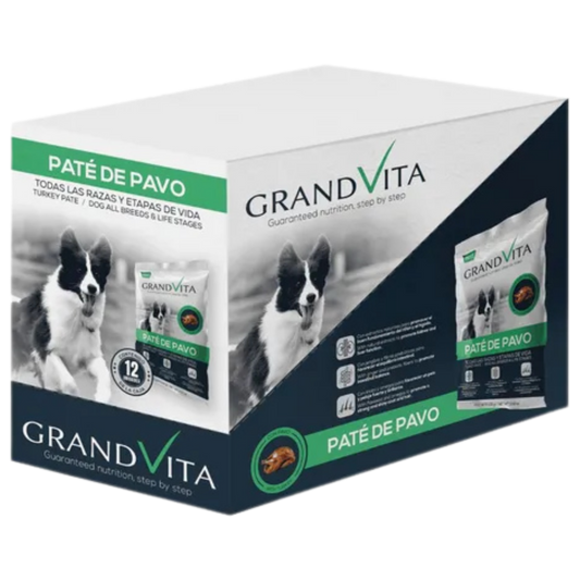 GRAND VITA PATE DE PAVO PERRO 100GRS CAJAX12