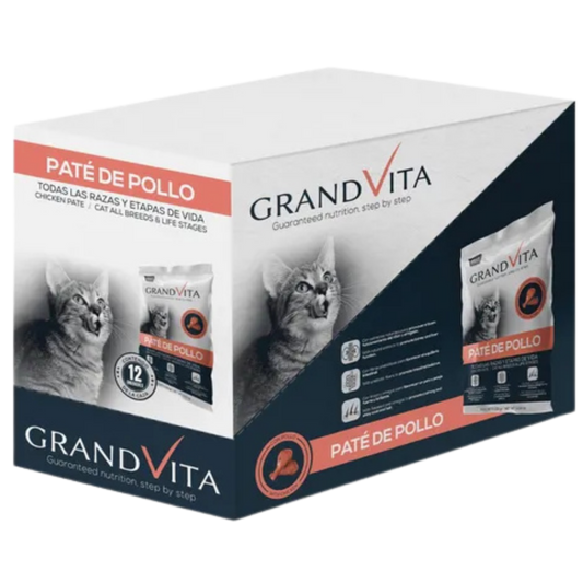 GRAND VITA PATE DE POLLO GATO 100GRS X12