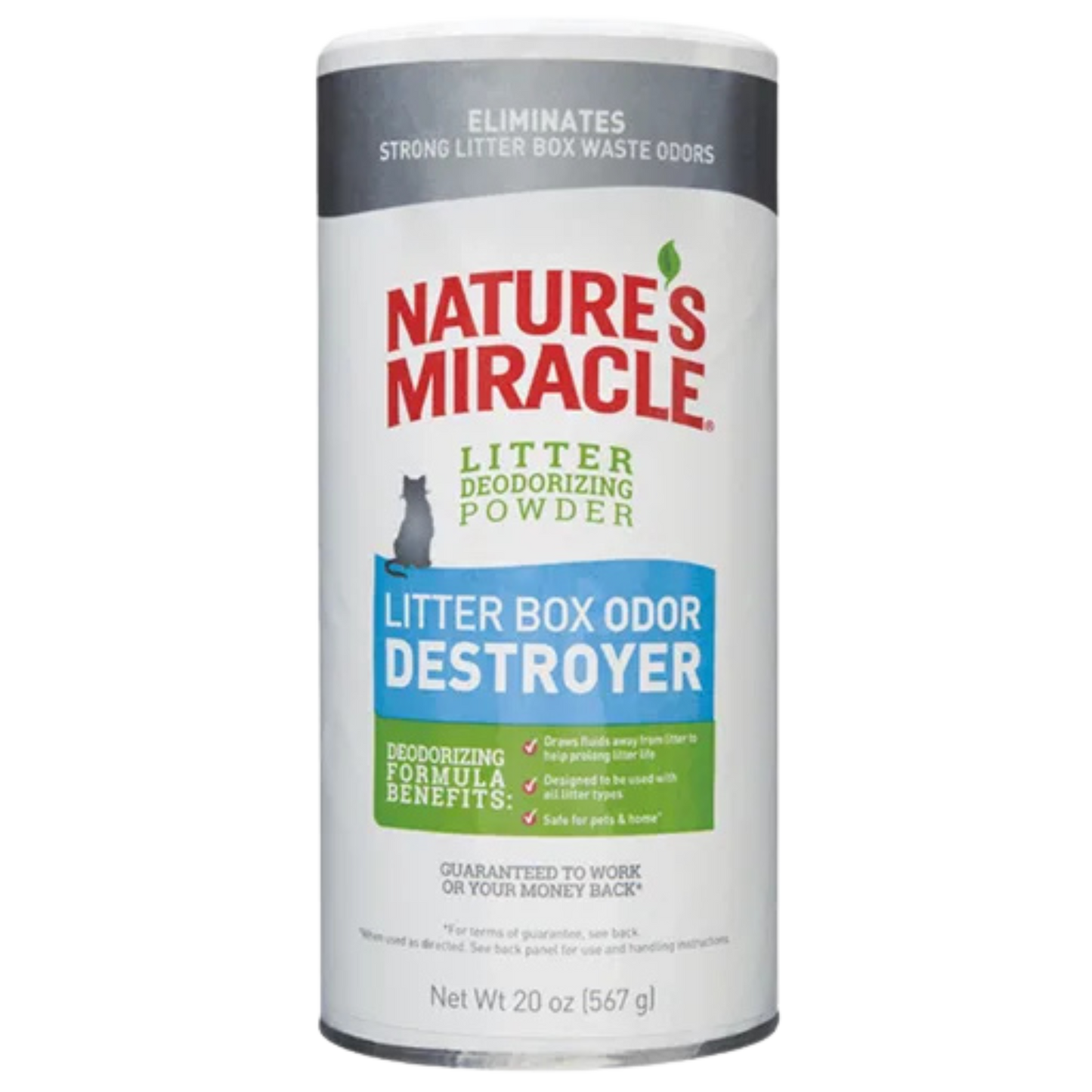 NATURE MIRACLE GATO POLVO DESTRUCTOR DE OLORES CAJA ARENA X 20OZ