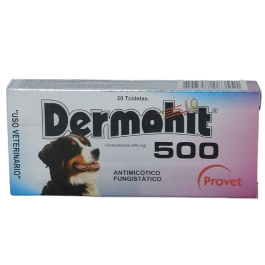 DERMOHIT 500 MG CAJA X 20 TABS (GRISEOFULVINA)