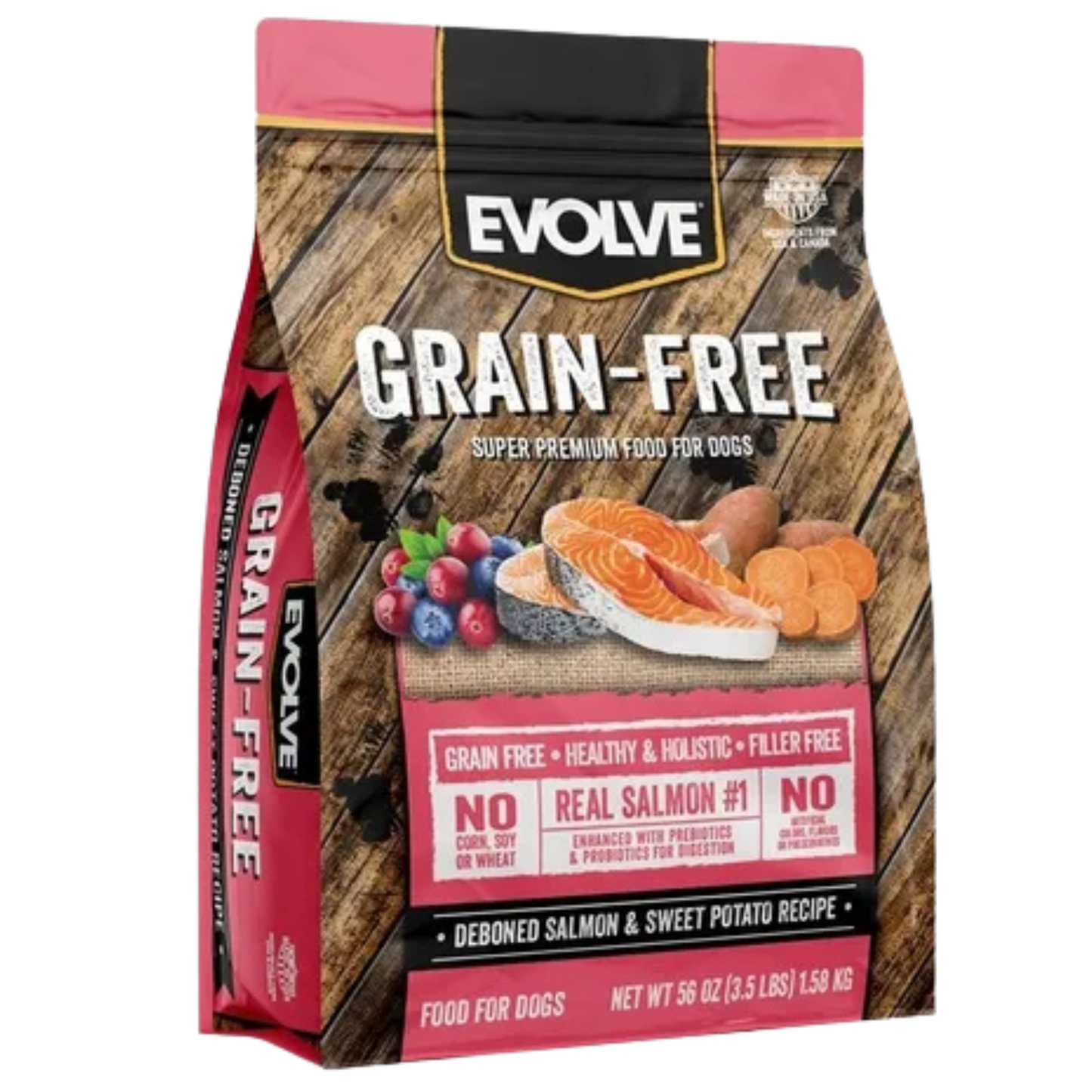 EVOLVE DOG GRAIN FREE SALMON X 3.5 LB - 1.58 KG
