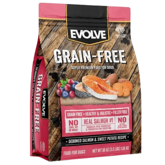 EVOLVE DOG GRAIN FREE SALMON X 3.5 LB - 1.58 KG