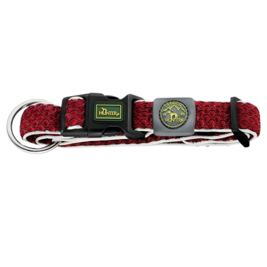HUNTER DOG HILO VB COLLAR 33-50 CM M-L ROJO