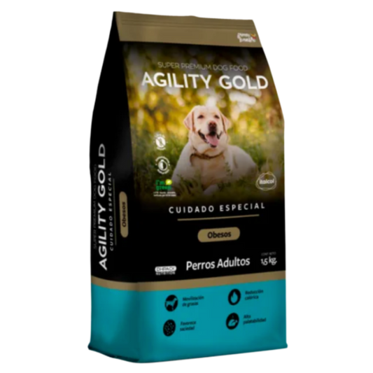 AGILITY GOLD ADULTOS OBESOS X 1.5 KG