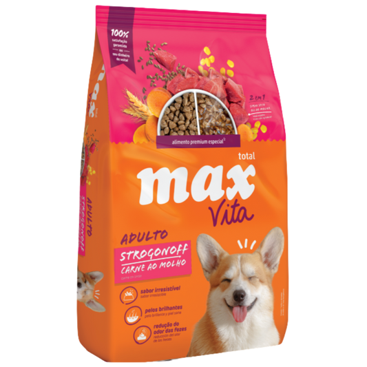 MAX C VITA ADULTO STROGONOFF CARNE AD MOLHO 3 KG