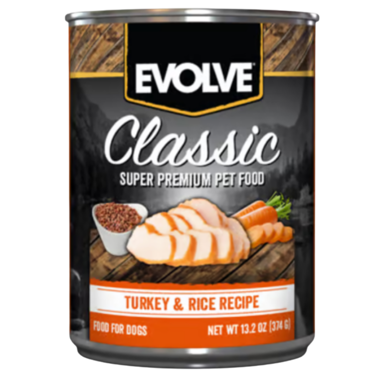 EVOLVE DOG CLASSIC LATA TURKEY - PAVO X 13.2 OZ - 374 GR