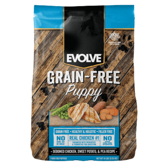 EVOLVE DOG GRAIN FREE PUPPY CHICKEN X 28 LB - 12.7 KG