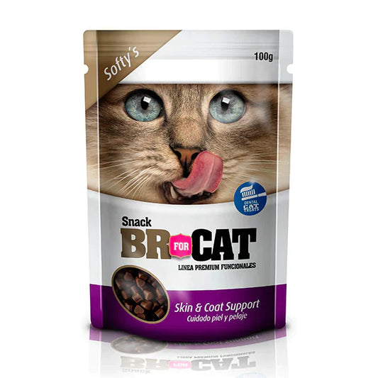 SNACK BR FOR CAT SOFTYS SKIN Y COAT X 100G