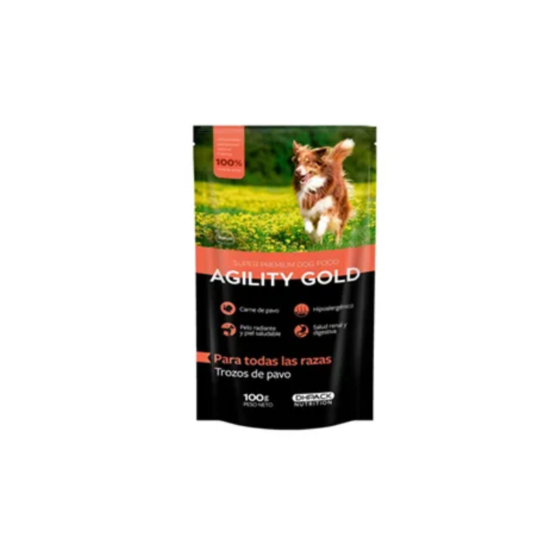 Agility gold pouch trozos de pavo adulto - Royi Pets
