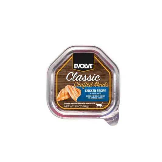 Evolve Cat Bandeja Classic Crafted Meals Pollo Gato - Royi Pets