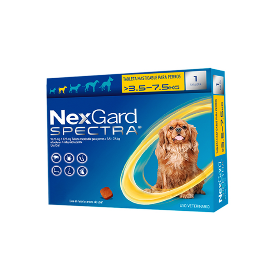 Nexgard spectra de 3.5 a 7.5kg para perros - Royi Pets